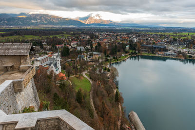 Panorama from the bled castle. slovenia