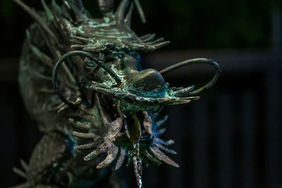 Close-up of dragon statue