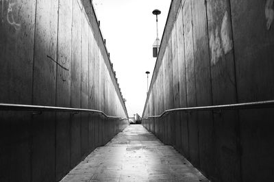 Narrow alley along buildings