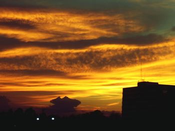 Scenic view of dramatic sky during sunset