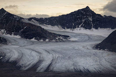 Glacier flow at spitsbergen / svalbard