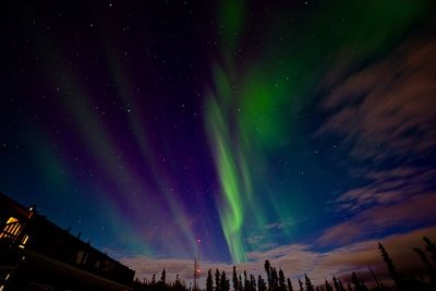 Low angle view of sky at night