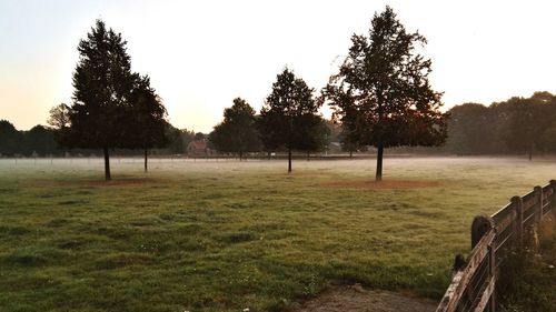 View of golf course against sky
