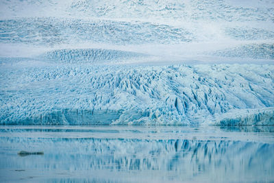 Scenic view of frozen lake