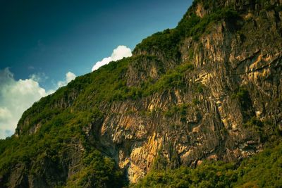 Scenic view of rocky mountains against sky