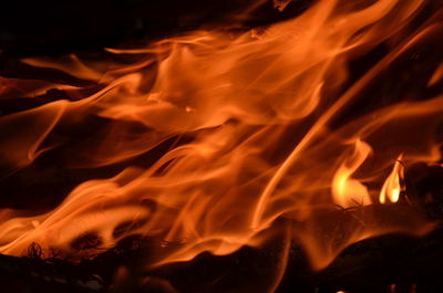 Close-up of bonfire