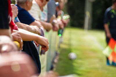 Group of people in a row