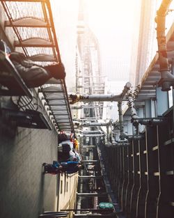 Woman standing in city