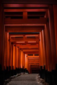 Japanese shrine, torii gates