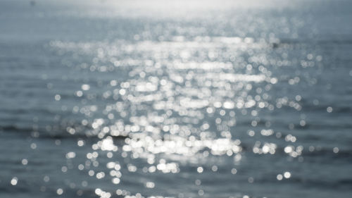 Defocused image of sea against sky