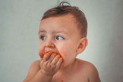 Portrait of cute baby girl