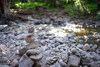 Stack of stones in water