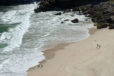 High angle view of beach