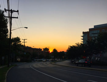 Road passing through city