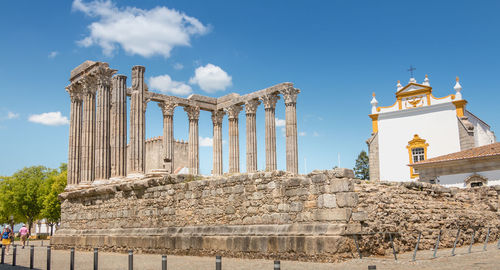 Exterior of temple against sky