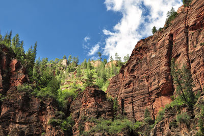 Low angle view of mountain against sky