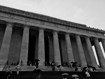 Group of people in front of building