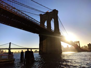 Bridge over river in city