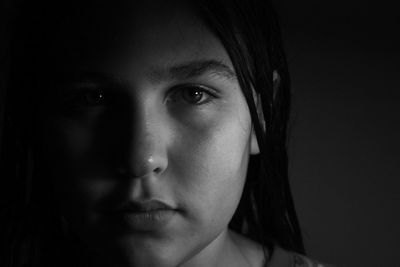 Close-up portrait of young woman