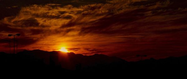 Sunset over mountains