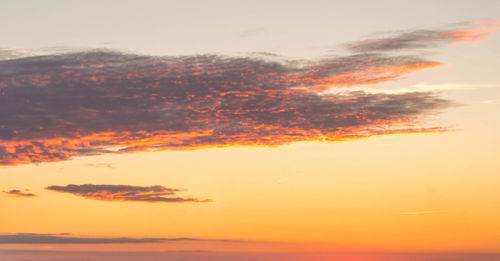 Scenic view of dramatic sky over sea