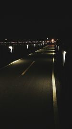 Empty road at night