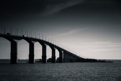 View of bridge against cloudy sky