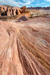 Aerial view of rock formations