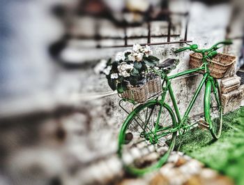 Close-up of bicycle wheel