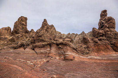 Rock formations against sky