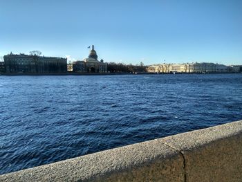 River by city against sky