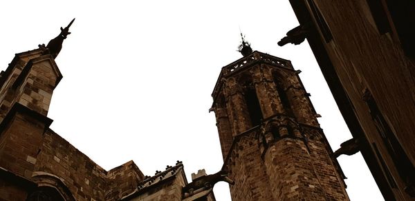 Low angle view of old building against sky