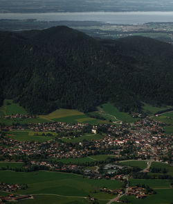 View from rauschberg over ruhpolding to chiemsee bavaria germany