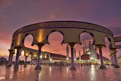 View of illuminated bridge at night