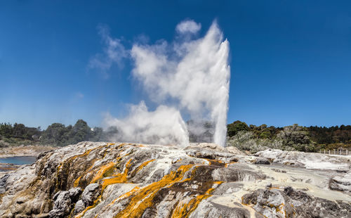 Panoramic shot of land against sky