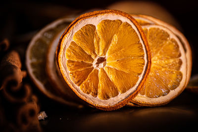 Close-up of lemon slices