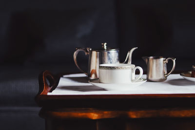 Close-up of coffee on table