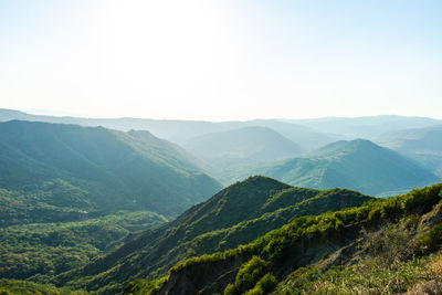 Georgian caucasus mountain range lanscape close to georgian capital city tbilisi