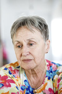 Portrait of a serious senior woman