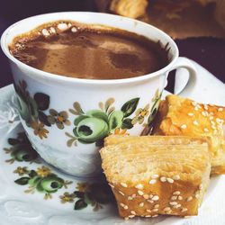 Close-up of coffee cup