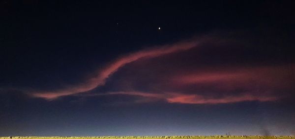 Low angle view of sky at night