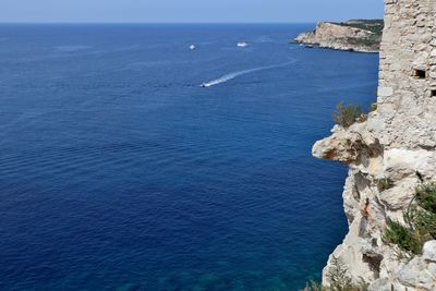 High angle view of sea against sky