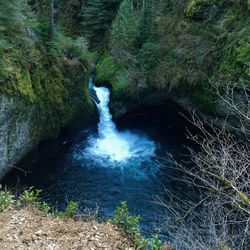 River flowing through rocks