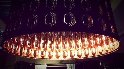 Illuminated lights at night