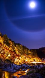 Scenic view of landscape against blue sky