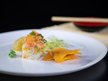 Close-up of food in plate