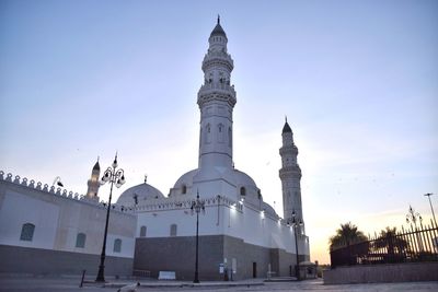 View of quba mosque against sky in madinah city