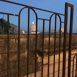 Metal structure against sky