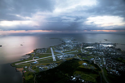 Aerial view of sea