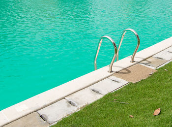 High angle view of swimming pool